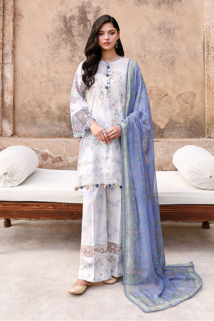 Cross Stitch - Lawn Vintage Petal Unstitch Suit For Women - 3 Piece - Studio by TCS