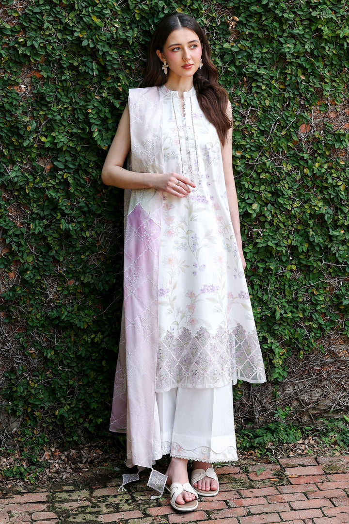 Cross Stitch - Meadow Dream Lawn Unstitch Suit For Women - 3 Piece - Studio by TCS