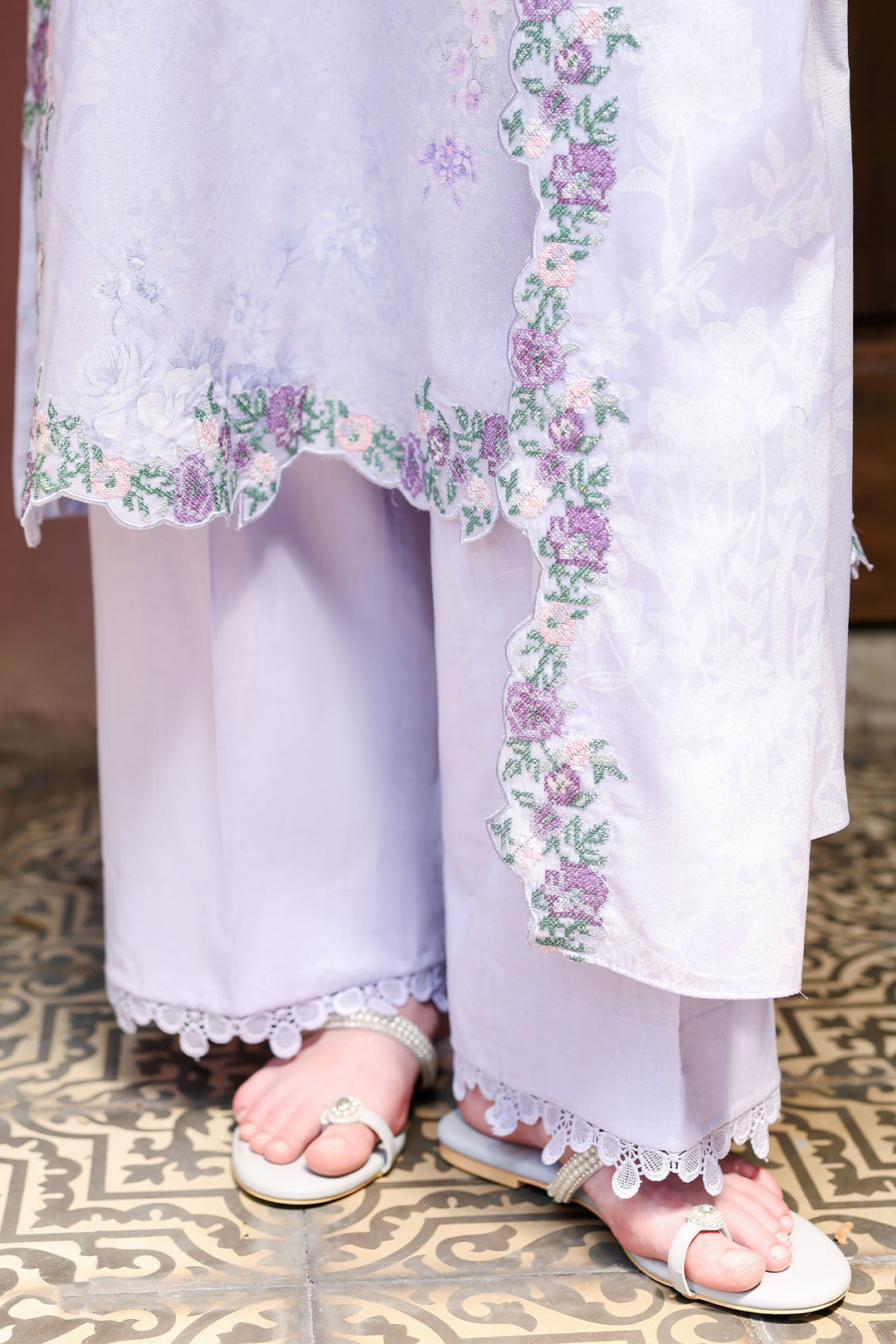 Cross Stitch - Crystal Glaze Lawn Unstitch Suit For Women - 3 Piece - Studio by TCS
