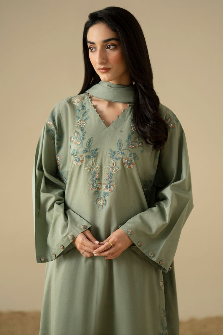 Cross Stitch Olive Dusk 3 Piece Suit Green
