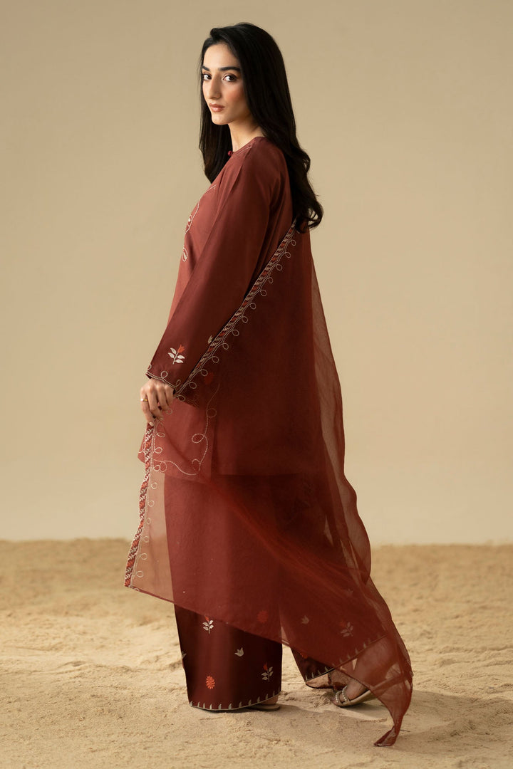 Cross Stitch Desert Sunset 3 Piece Suit Brown