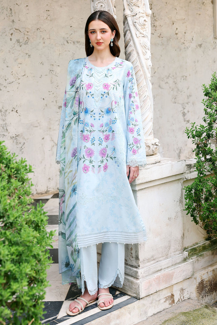 Cross Stitch - Aqua Glint Lawn Unstitch Suit For Women - 3 Piece - Studio by TCS