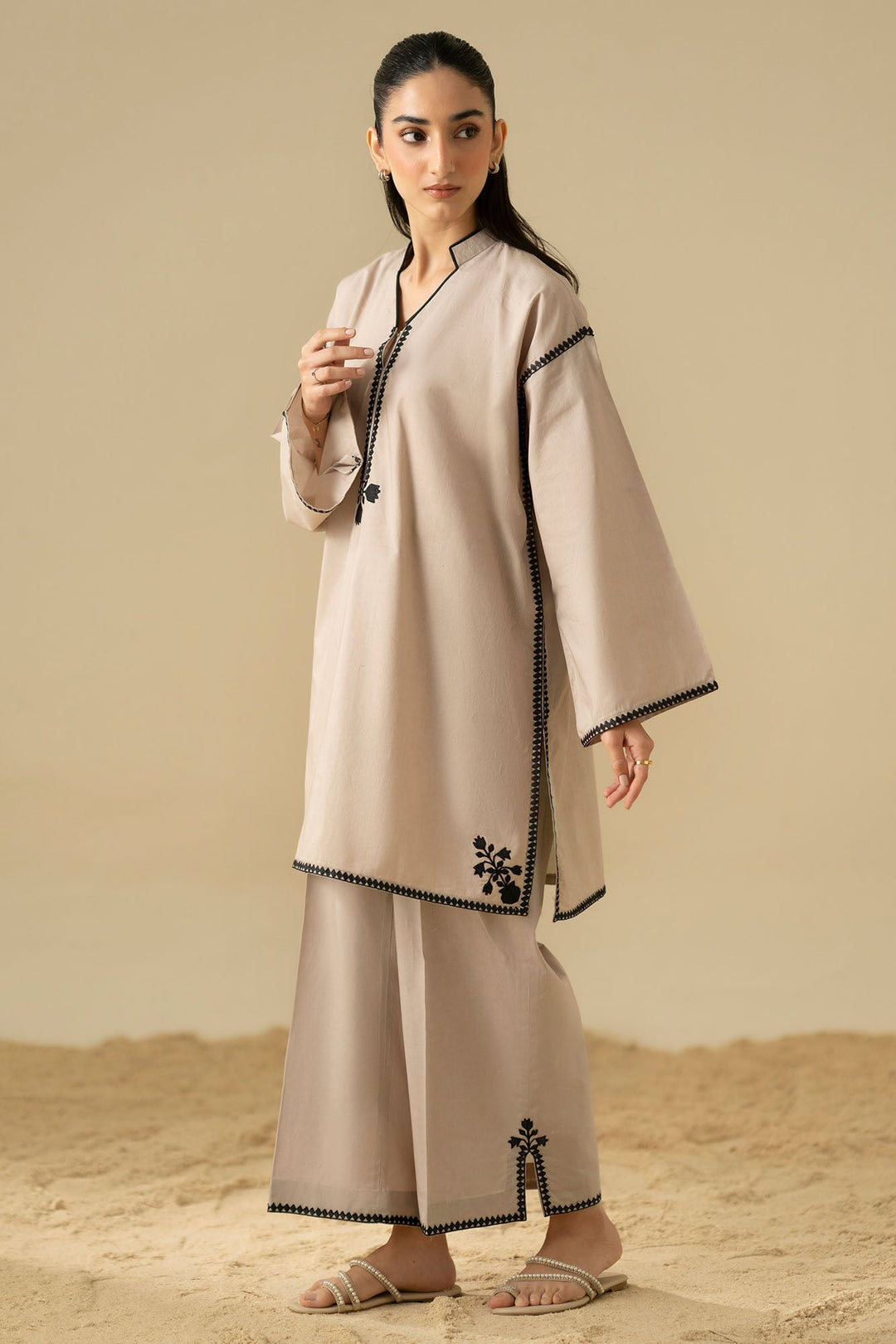 Cross Stitch Sand Dune 2 Piece Suit Beige