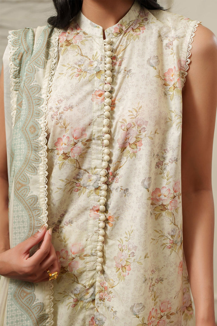 Cross Stitch VINTAGE AURA Unstitched Ivory 3 Piece