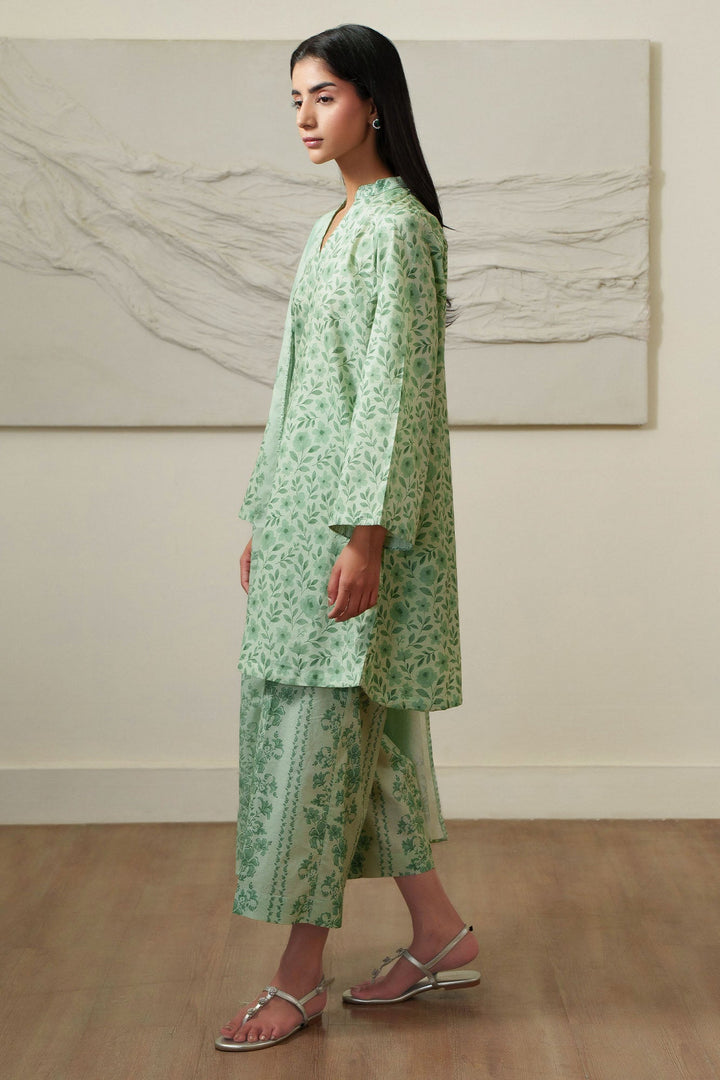 Cross Stitch MINT BLOOM Unstitched Green 3 Piece