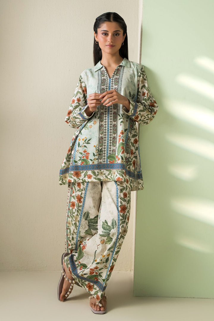 Cross Stitch - Lawn Petal Riot Suit For Women - Off White - 2 Piece - Studio by TCS
