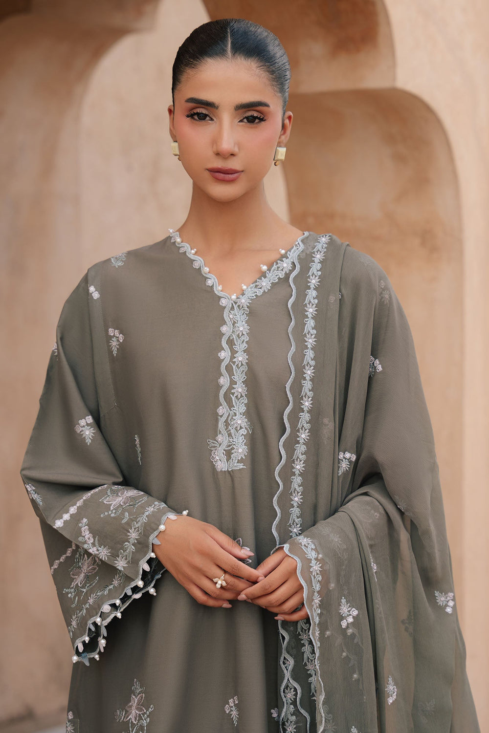 Cross Stitch - Olivine Bloom Lawn Suit For Women - 3 Piece - Studio by TCS