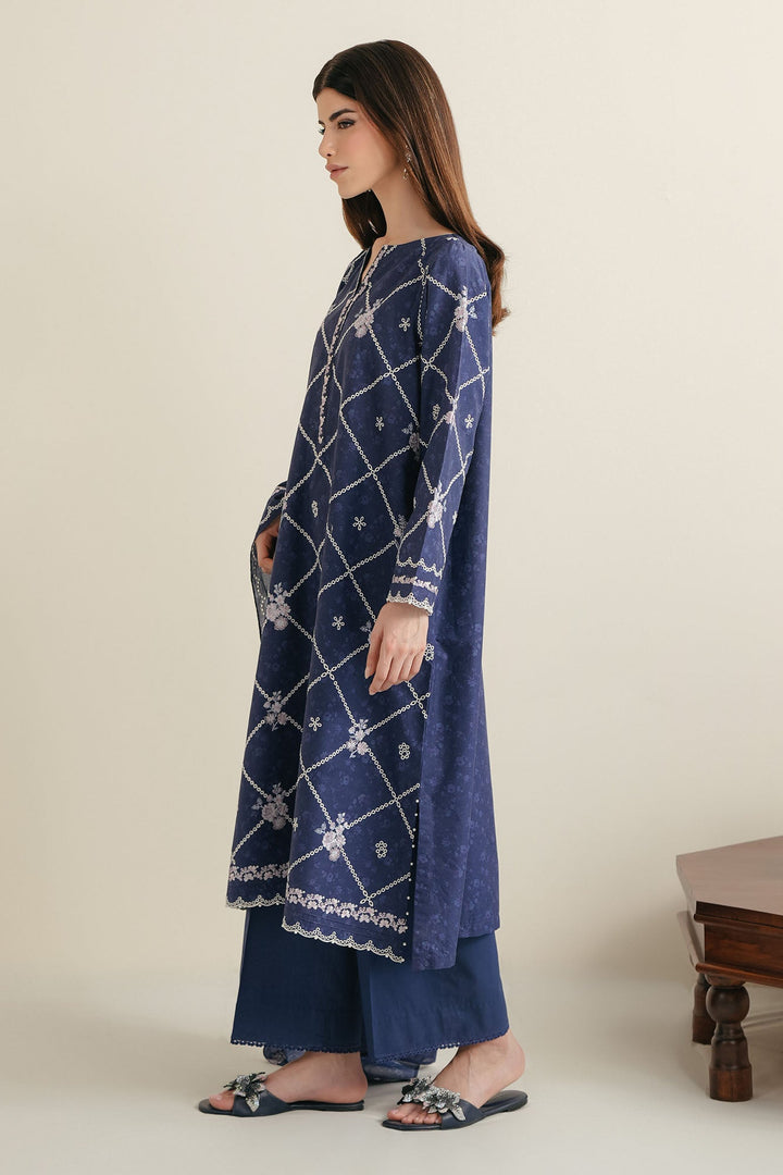 Cross Stitch - Midnight Iris Lawn Digital Suit For Women - 3 Piece - Studio by TCS