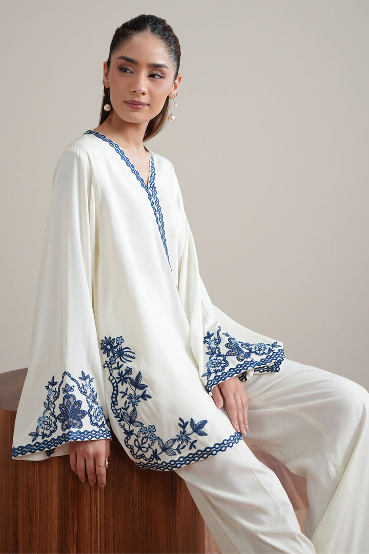 Cross Stitch Ivory Duo 2 Piece Suit White