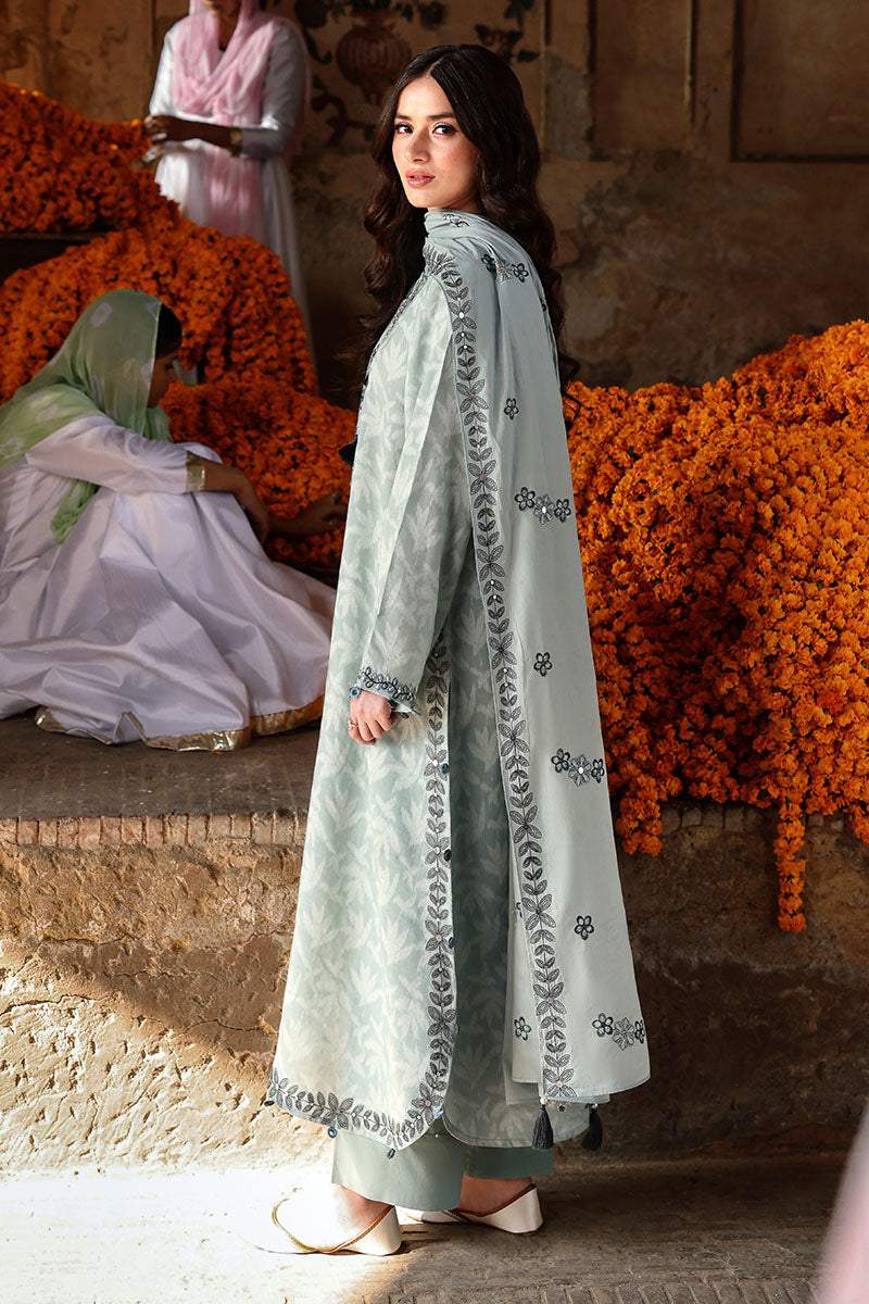 Cross Stitch - Cotton Azure Dream Unstitch Suit For Women - 3 Piece