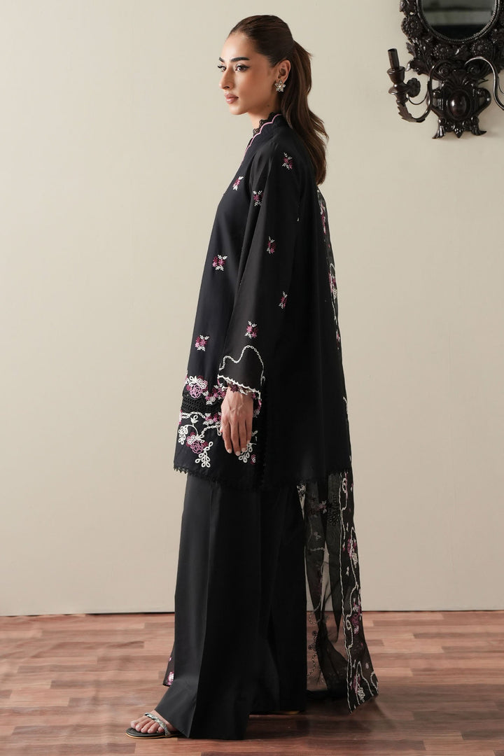 Cross Stitch EBONY MIST Unstitched Black 3 Piece