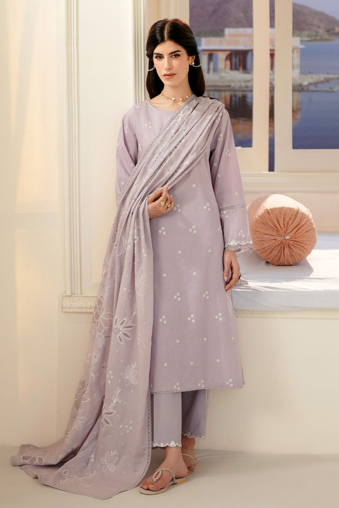 Cross Stitch - Orchid Petal Lawn Embroidered Suit For Women - 3 Piece - Studio by TCS