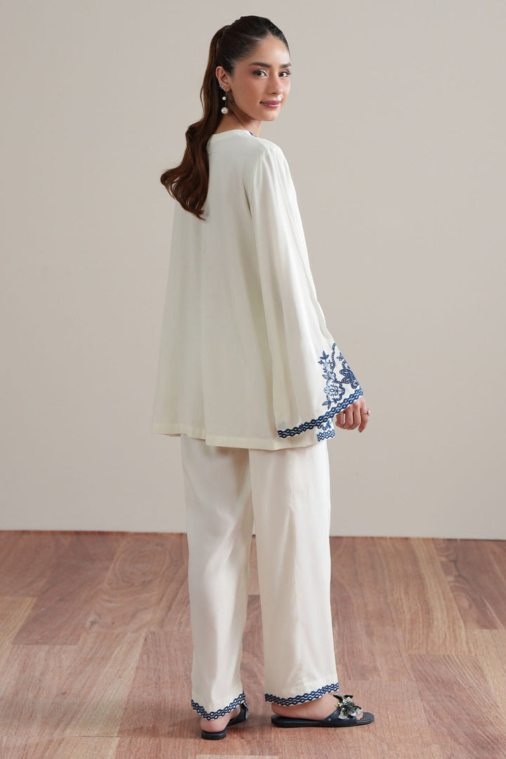 Cross Stitch Ivory Duo 2 Piece Suit White