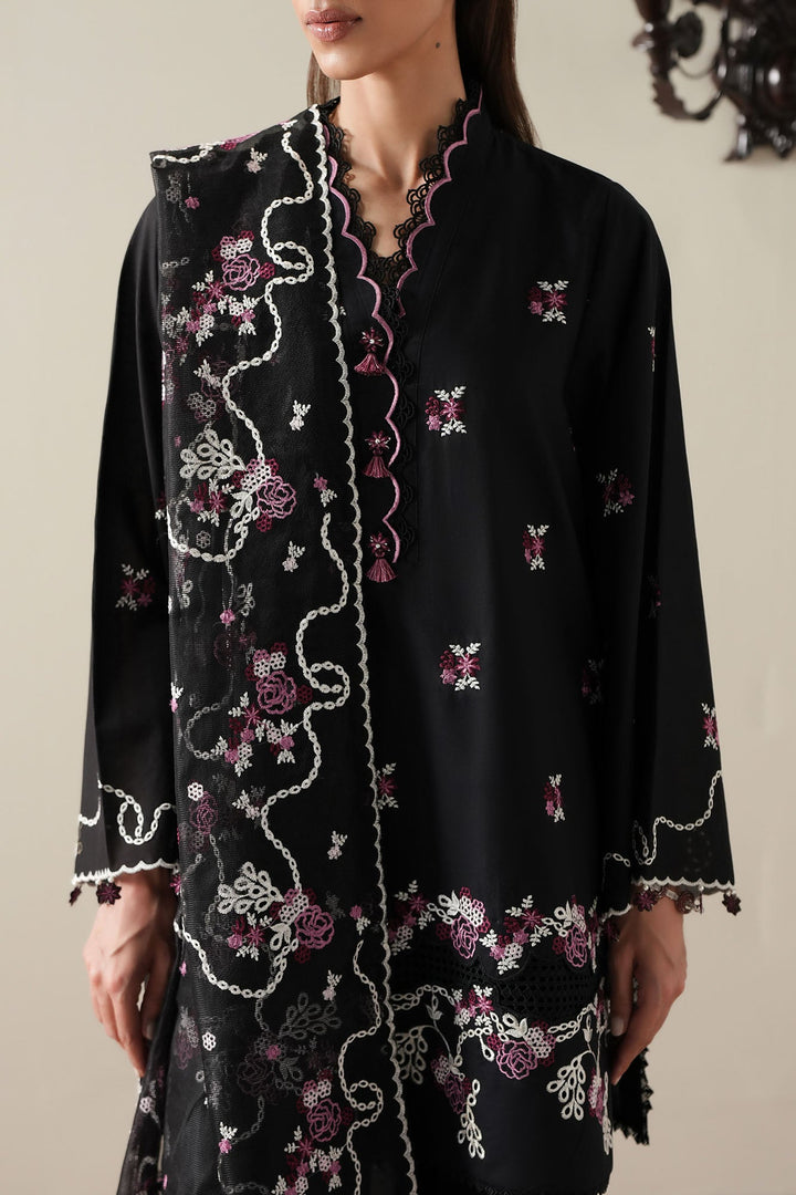 Cross Stitch EBONY MIST Unstitched Black 3 Piece
