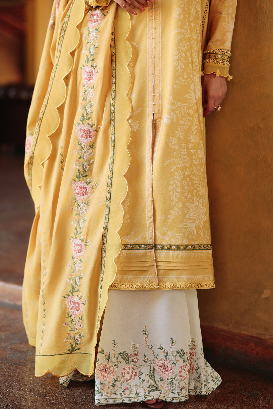 Cross Stitch - PETAL DRAPES Lawn Unstitch Suit For Women - 3 Piece - Studio by TCS
