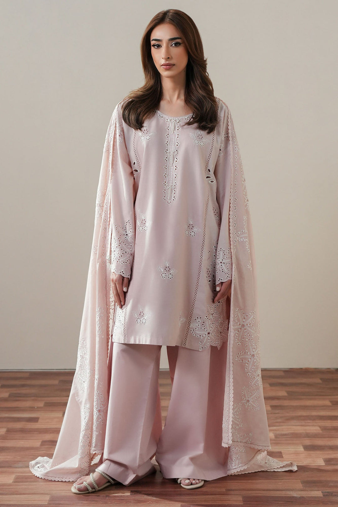 Cross Stitch PETAL DUSK Unstitched Pink 3 Piece