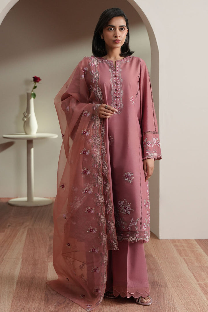 Cross Stitch - Blush Tapestry Embroidered Lawn Unstitch Suit For Women - 3 Piece