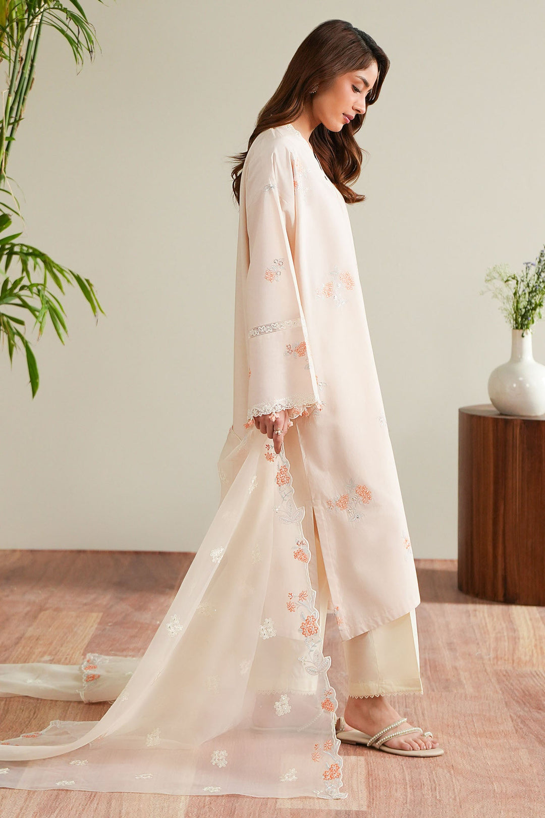 Cross Stitch Soft Appricot 2 Piece Suit Peach