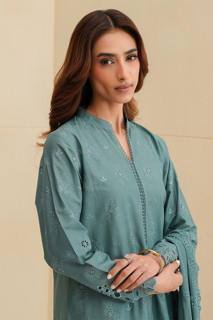 Cross Stitch - Fleur Whisper Chikankari Lawn Unstitch Suit For Women - 3 Piece