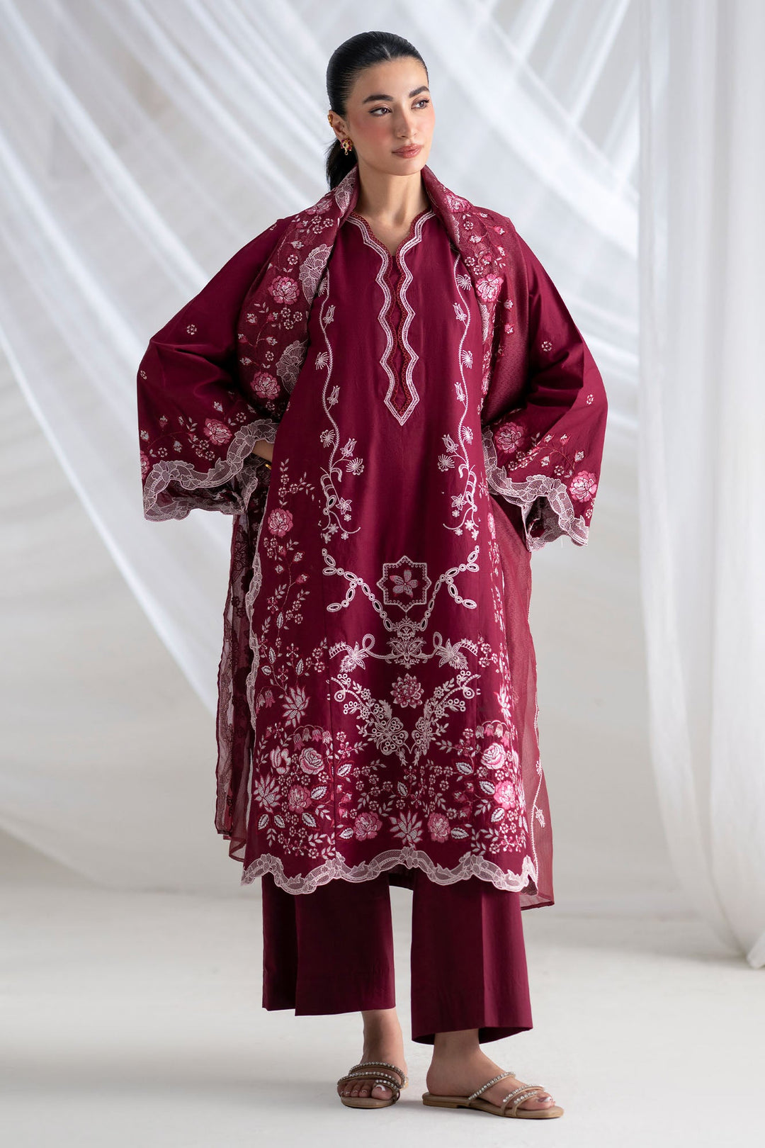 Cross Stitch Crimson 3 Piece Suit Red