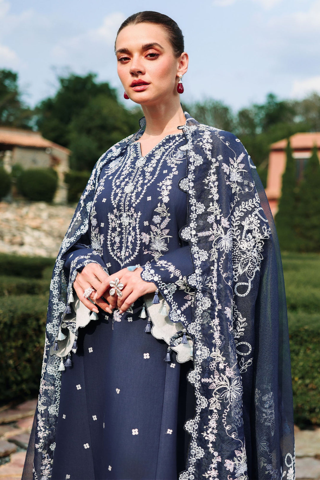 Cross Stitch - Midnight Aura Lawn Unstitch Suit For Women - 3 Piece - Studio by TCS