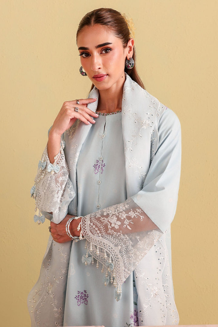 Cross Stitch - Opaline Pearl Printed Lawn Unstitch Suit For Women - 3 Piece
