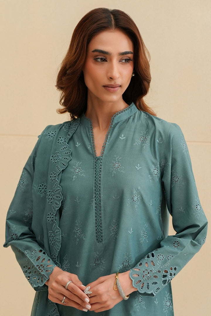 Cross Stitch - Fleur Whisper Chikankari Lawn Unstitch Suit For Women - 3 Piece