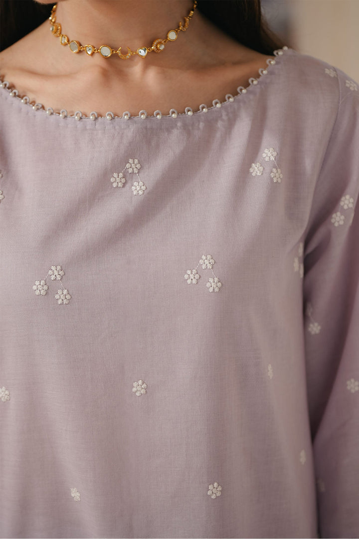 Cross Stitch - Orchid Petal Lawn Embroidered Suit For Women - 3 Piece - Studio by TCS