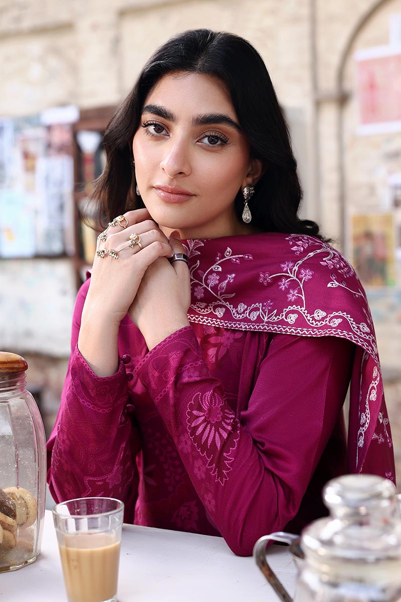 Cross Stitch - Fuchsia Thread - Marina Printed Suit - 3 Piece - Unstitch