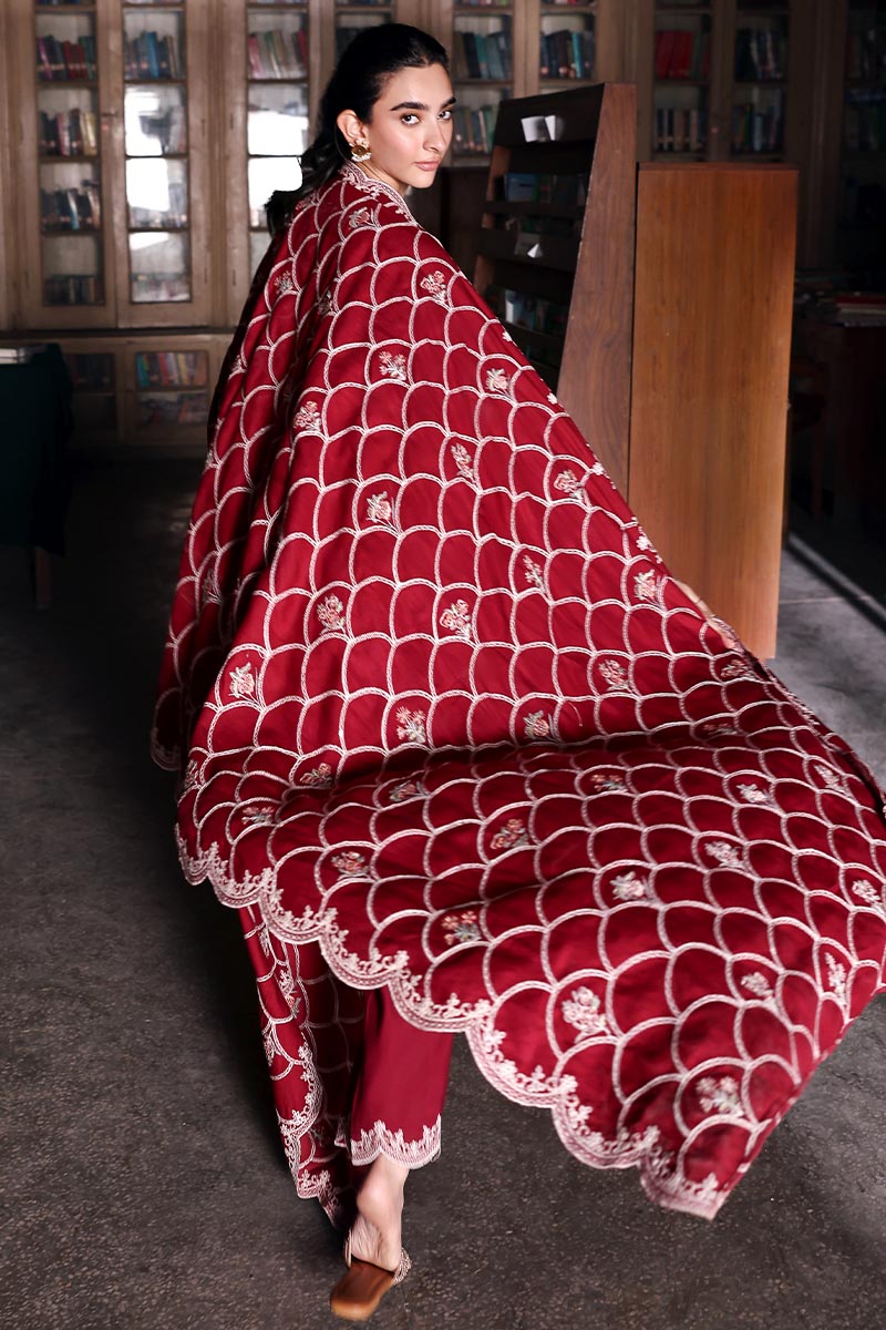 Cross Stitch - Berry Luxe - Linen Printed Suit - 3 Piece - Unstitch