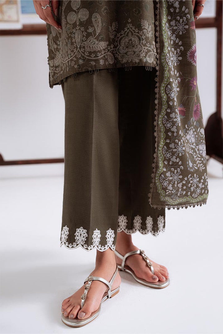 Cross Stitch - Olive Charm - Khaddar Printed Suit - 3 Piece - Unstitch