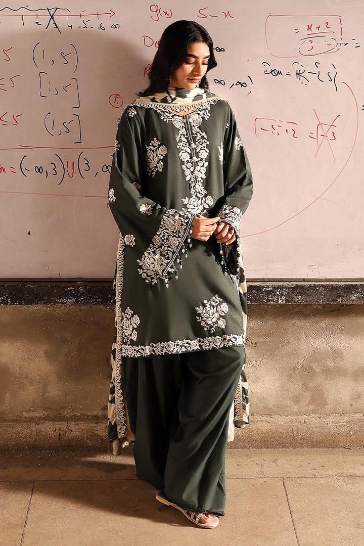 Cross Stitch - Vintage Gray - Linen Embroidered Suit - 3 Piece - Unstitch