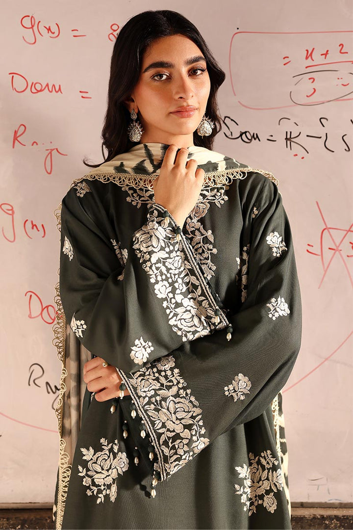 Cross Stitch - Vintage Gray - Linen Embroidered Suit - 3 Piece - Unstitch