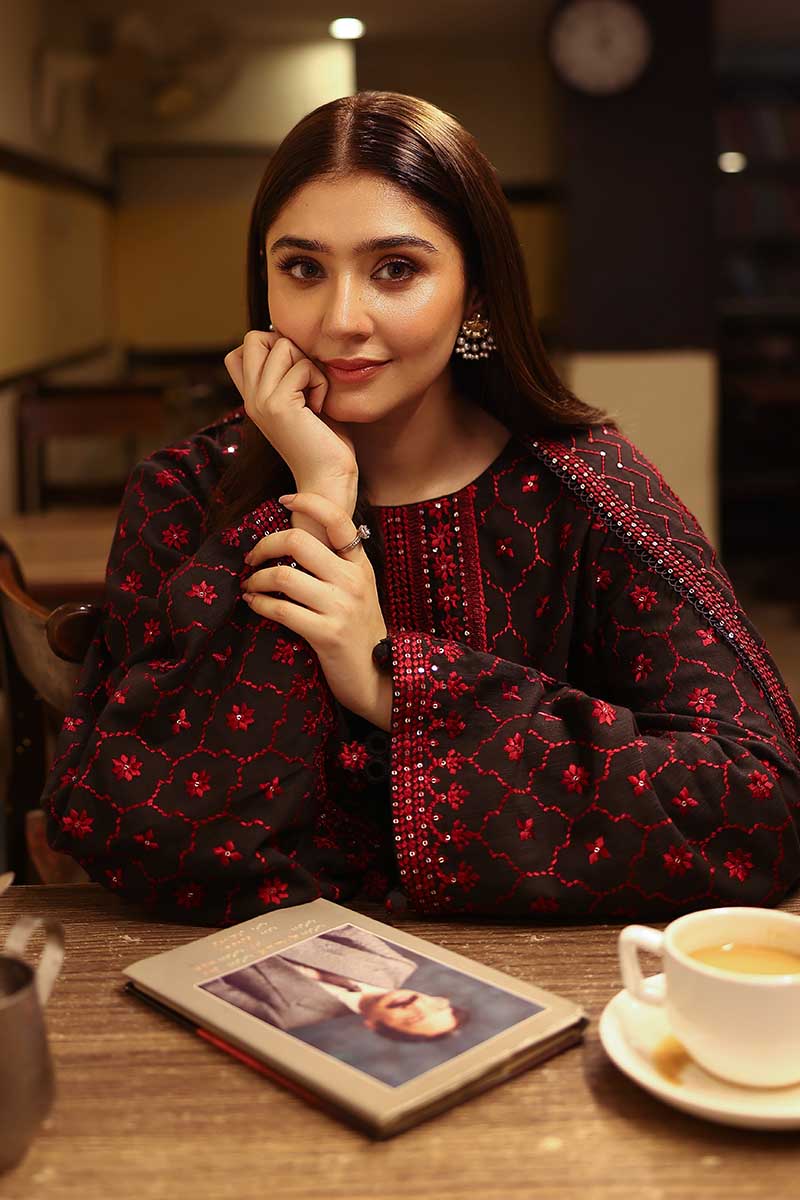 Cross Stitch - Garnet Grace - Khaddar Embroidered Suit - 3 Piece - Unstitch