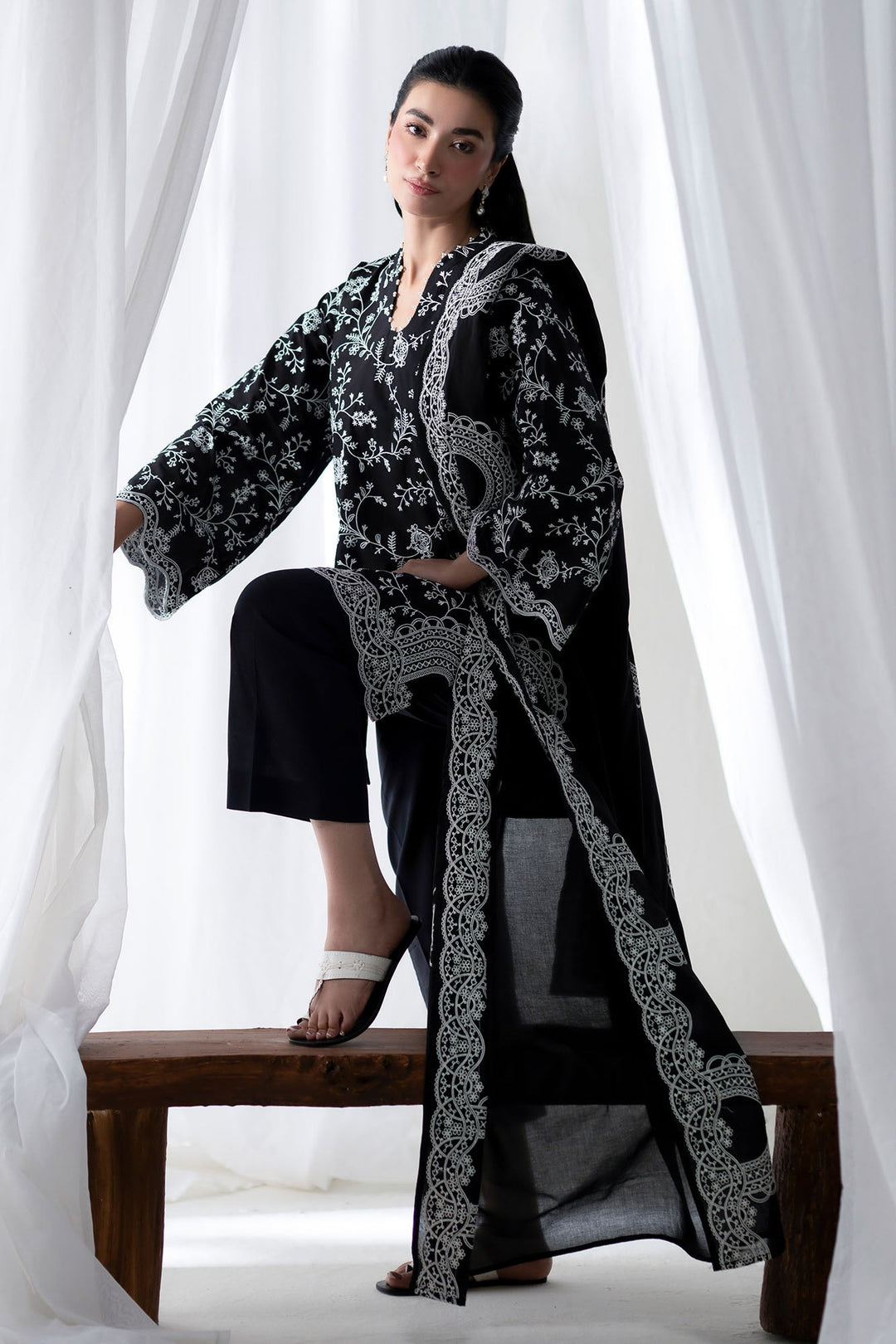 Cross Stitch Whisper Beak 2 Piece Suit Black