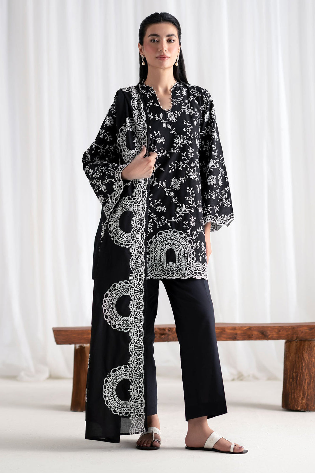 Cross Stitch Whisper Beak 2 Piece Suit Black