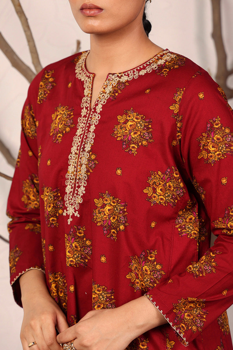 Generation - In The Garden Embroidered 2 Piece - Cambric - Maroon