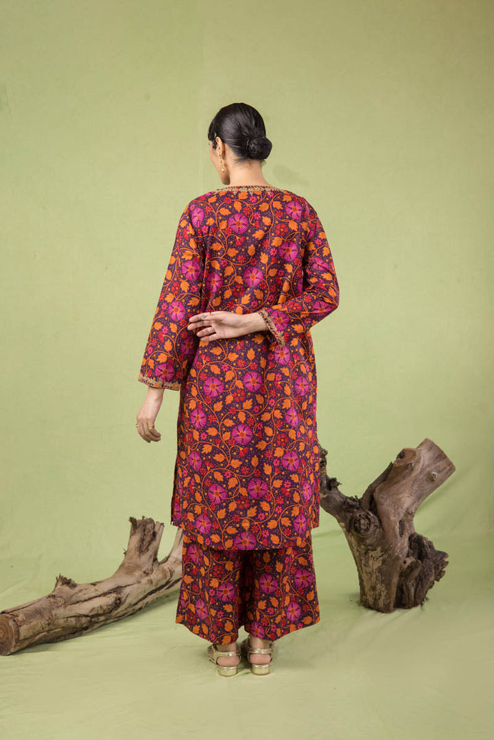 Generation - Embroidered Floret Set - Black - Cambric - 2 Piece