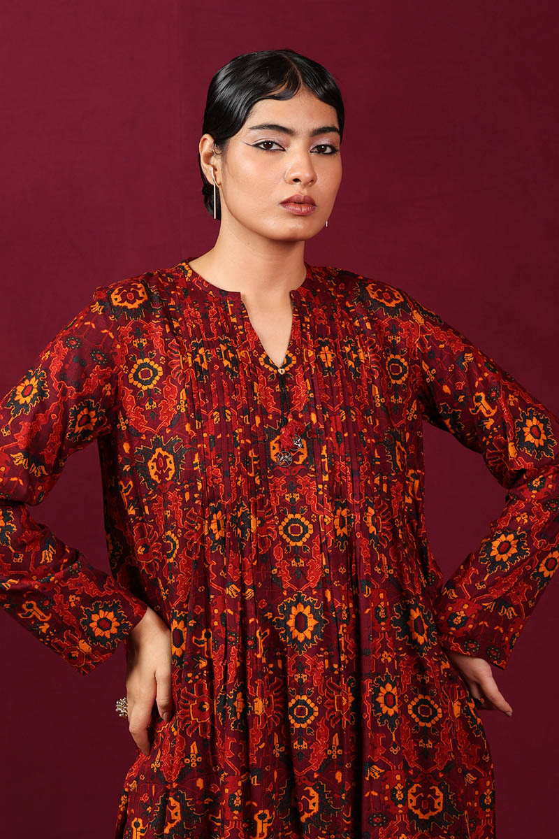 Generation - Qaleen Flared 2 Piece - Cambric - Maroon
