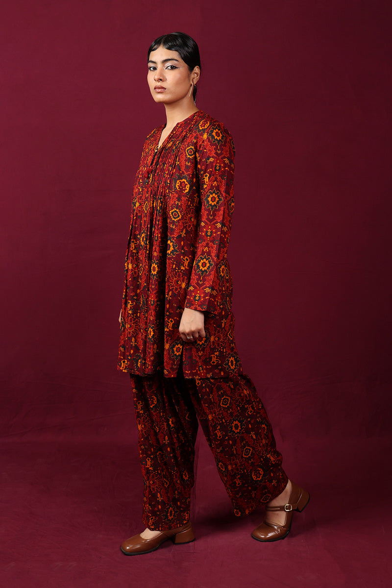 Generation - Qaleen Flared 2 Piece - Cambric - Maroon