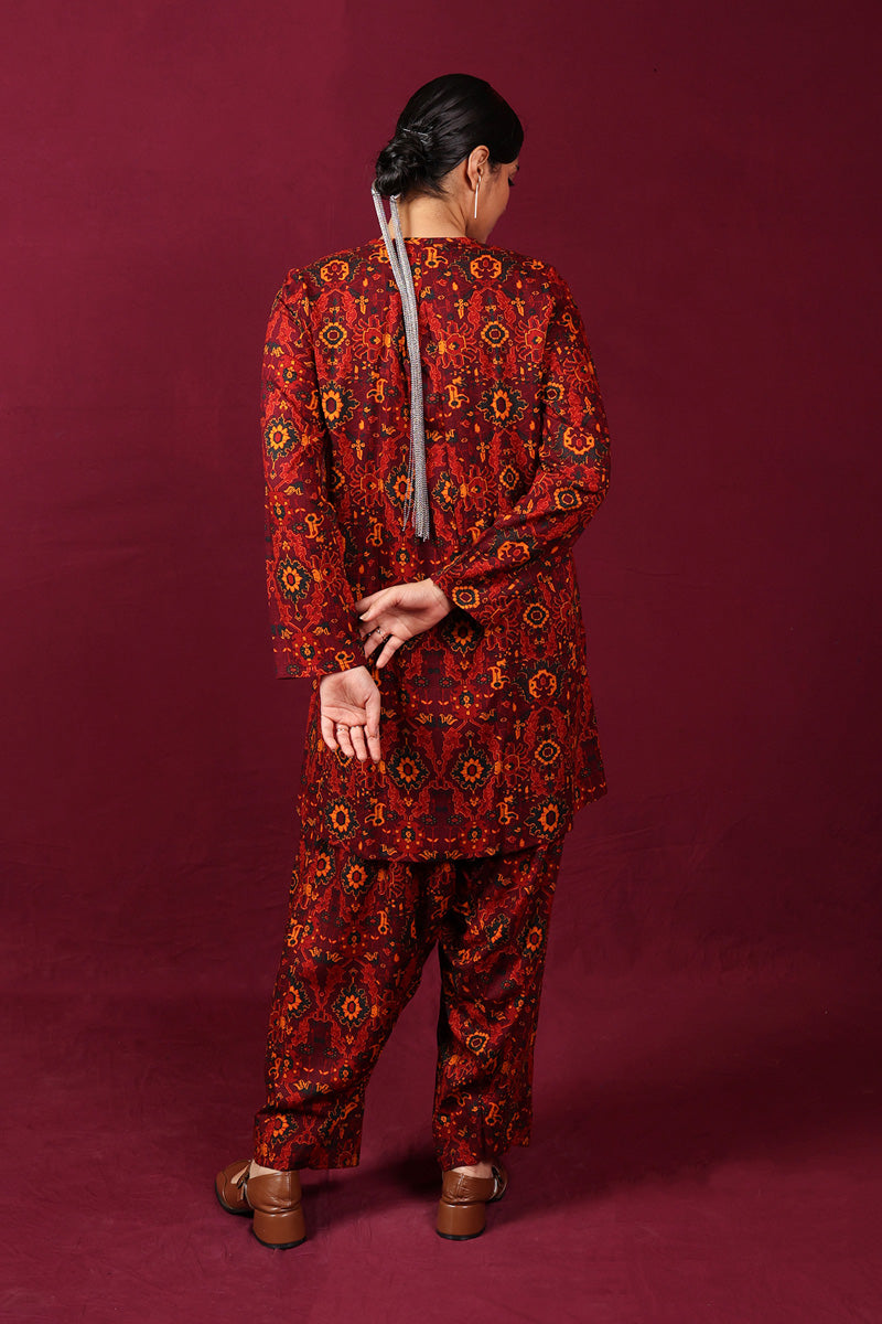 Generation - Qaleen Flared 2 Piece - Cambric - Maroon