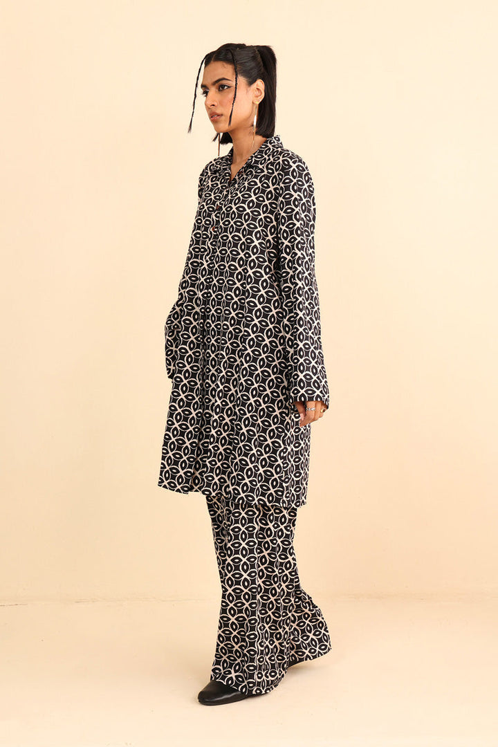 Generation - Collared Zawiya 2 Piece Set - Cambric - Black