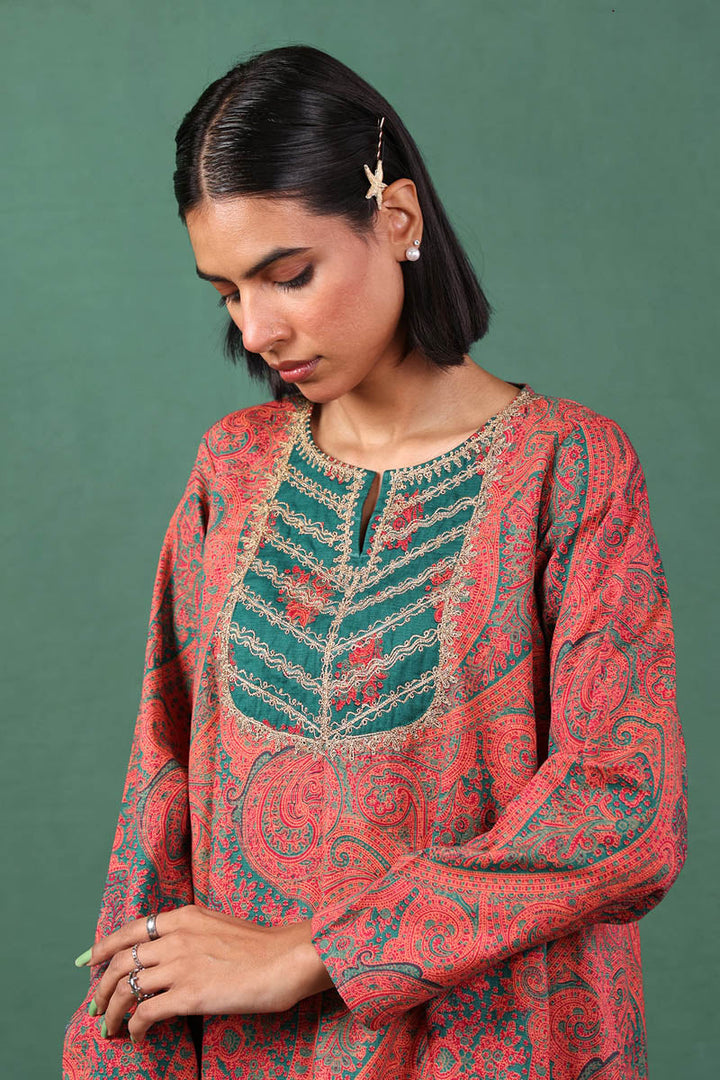 Generation - Embroidered Boho Paisley 2 Piece - Cambric - Black