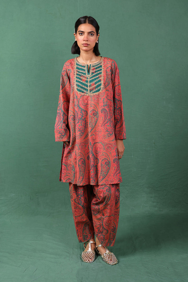 Generation - Embroidered Boho Paisley 2 Piece - Cambric - Black
