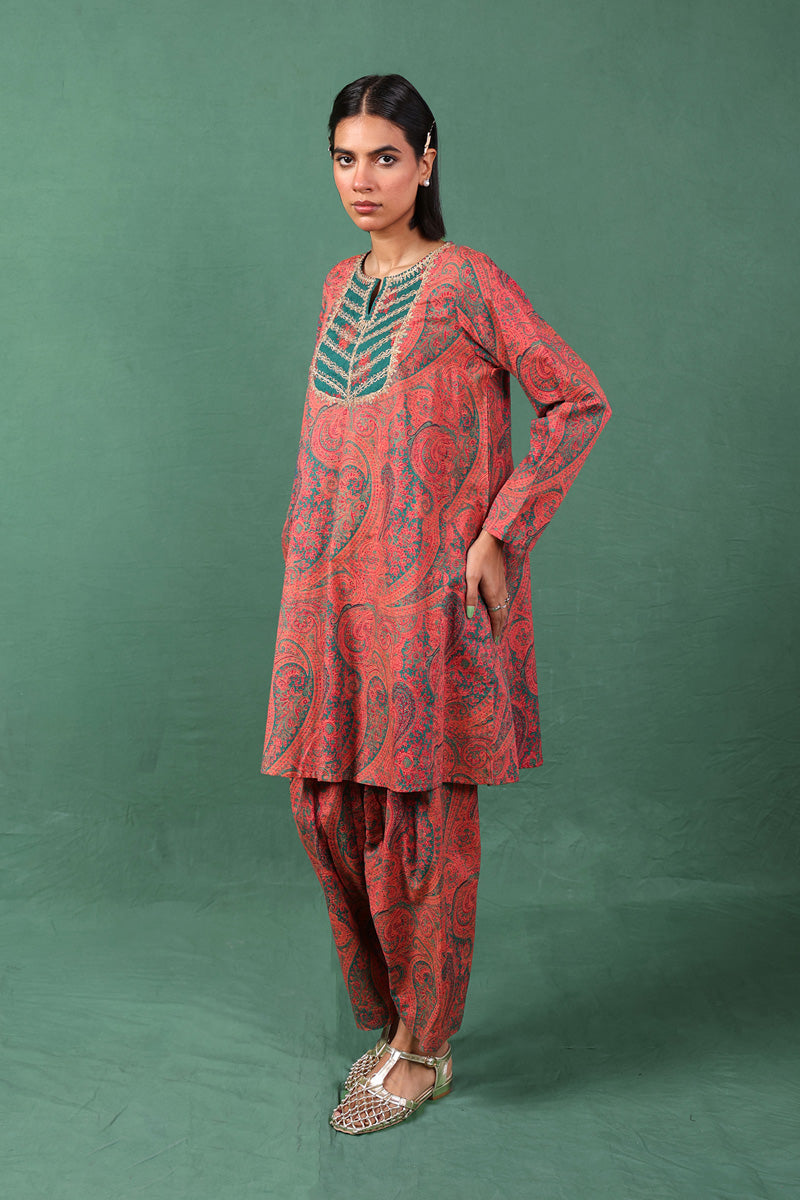 Generation - Embroidered Boho Paisley 2 Piece - Cambric - Black