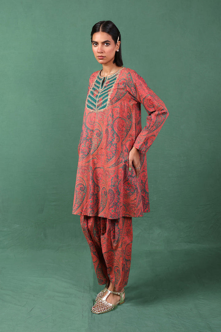 Generation - Embroidered Boho Paisley 2 Piece - Cambric - Black