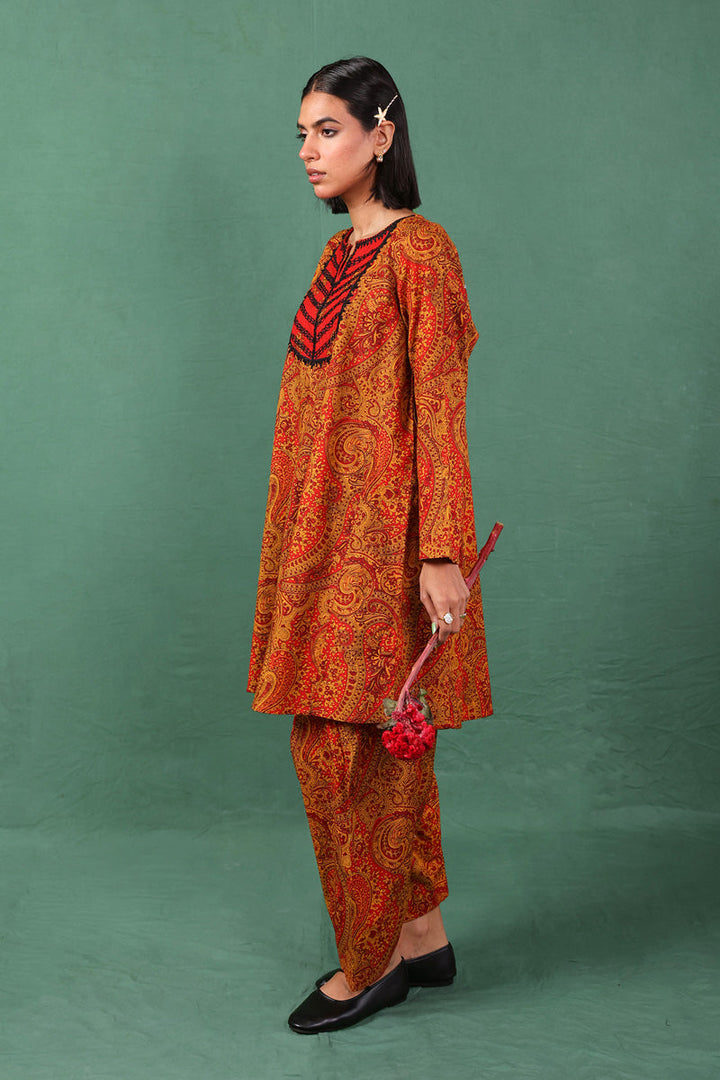 Generation - Embroidered Boho Paisley 2 Piece - Cambric - Black