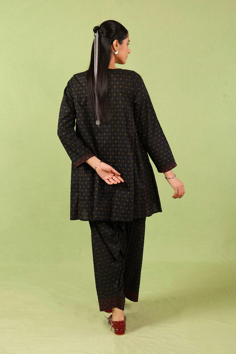 Generation - Panelled Floret - Cambric - Black - 2 Piece