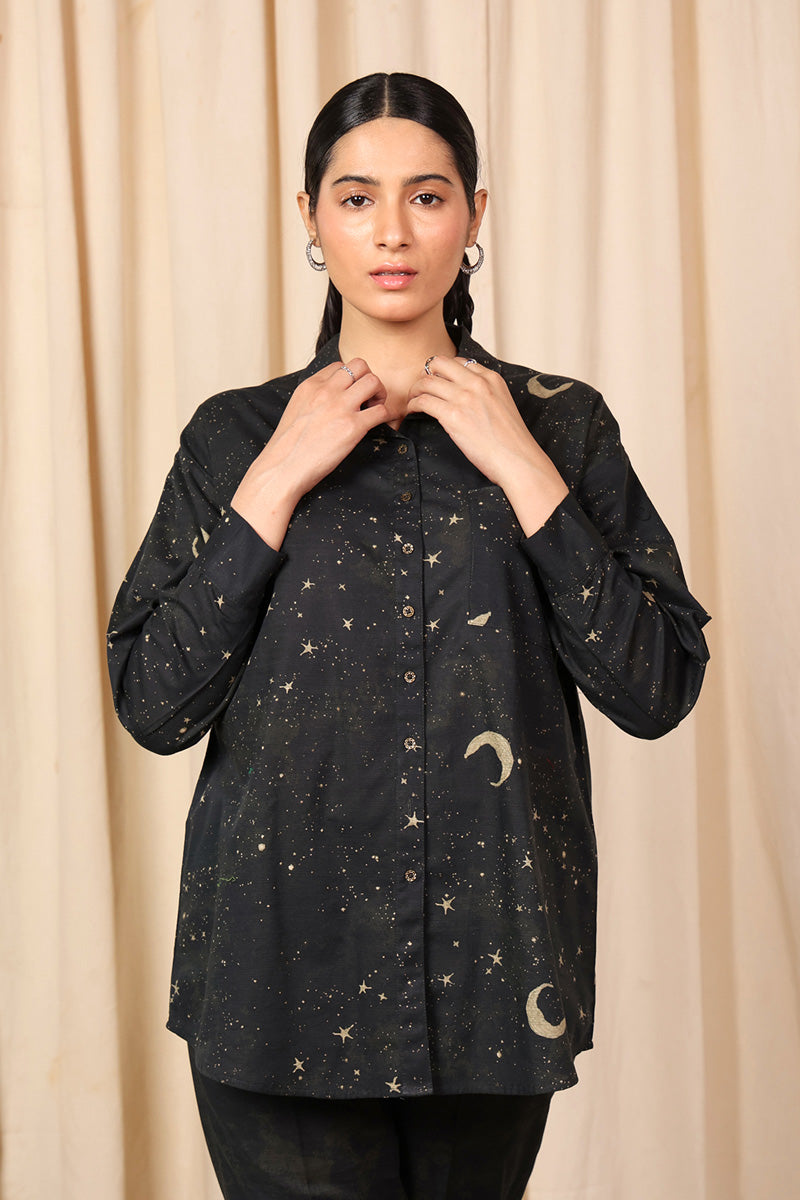 Generation - Cosmic Top - Slub Khaddar - Black - 1 Piece