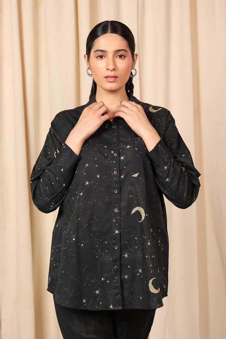 Generation - Cosmic Top - Slub Khaddar - Black - 1 Piece